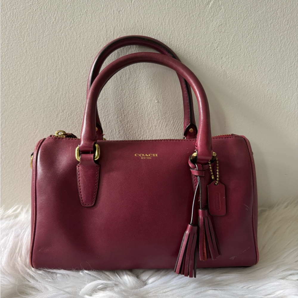 Coach Legacy Mini Satchel Burgundy Leather